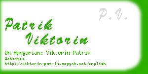 patrik viktorin business card